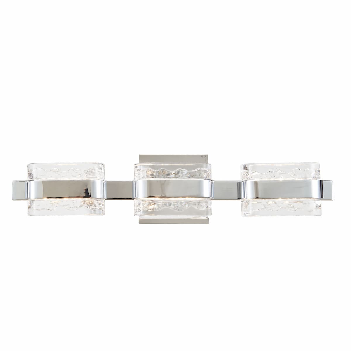 Modern Abra Jojo crystal glass bathroom vanity light with movable backplate and three-light design for stylish mirror illumination