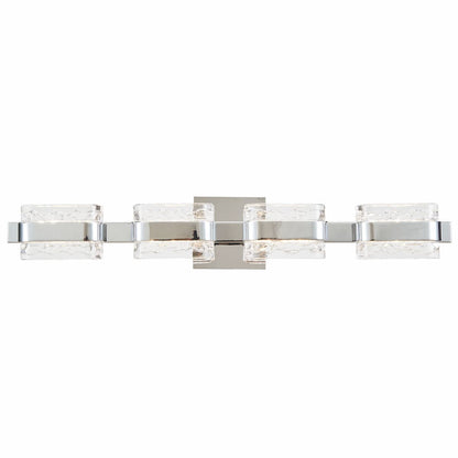 Abra 20165WV Jojo 4-light vanity fixture with elegant crystal glass shades for residential and commercial bathroom interiors