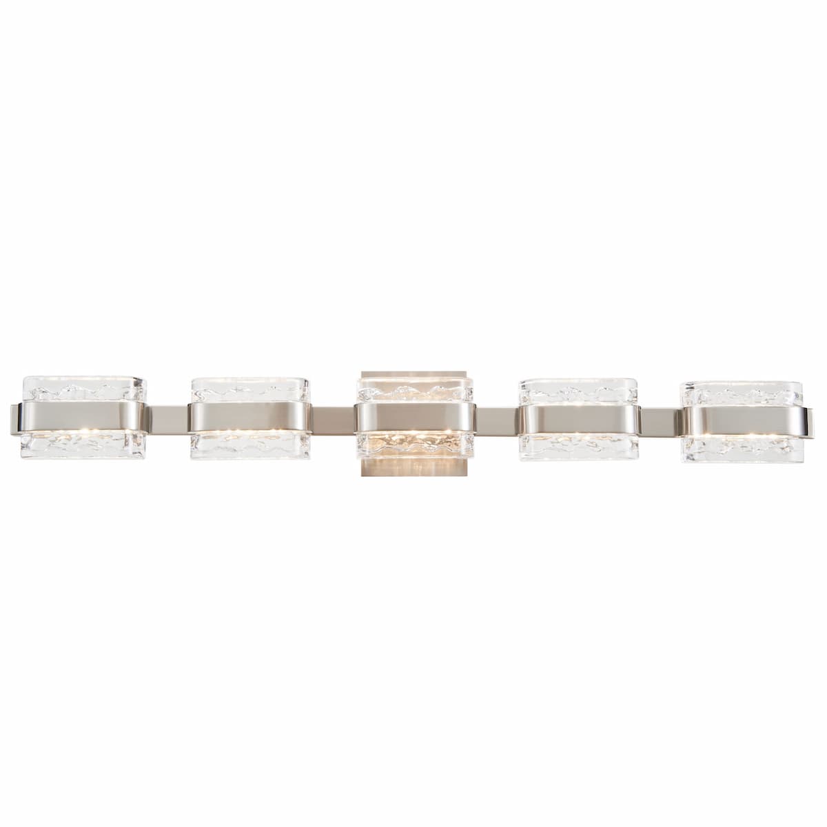 Abra Jojo 20166WV 5-light crystal glass vanity fixture with movable backplate for modern bathroom lighting