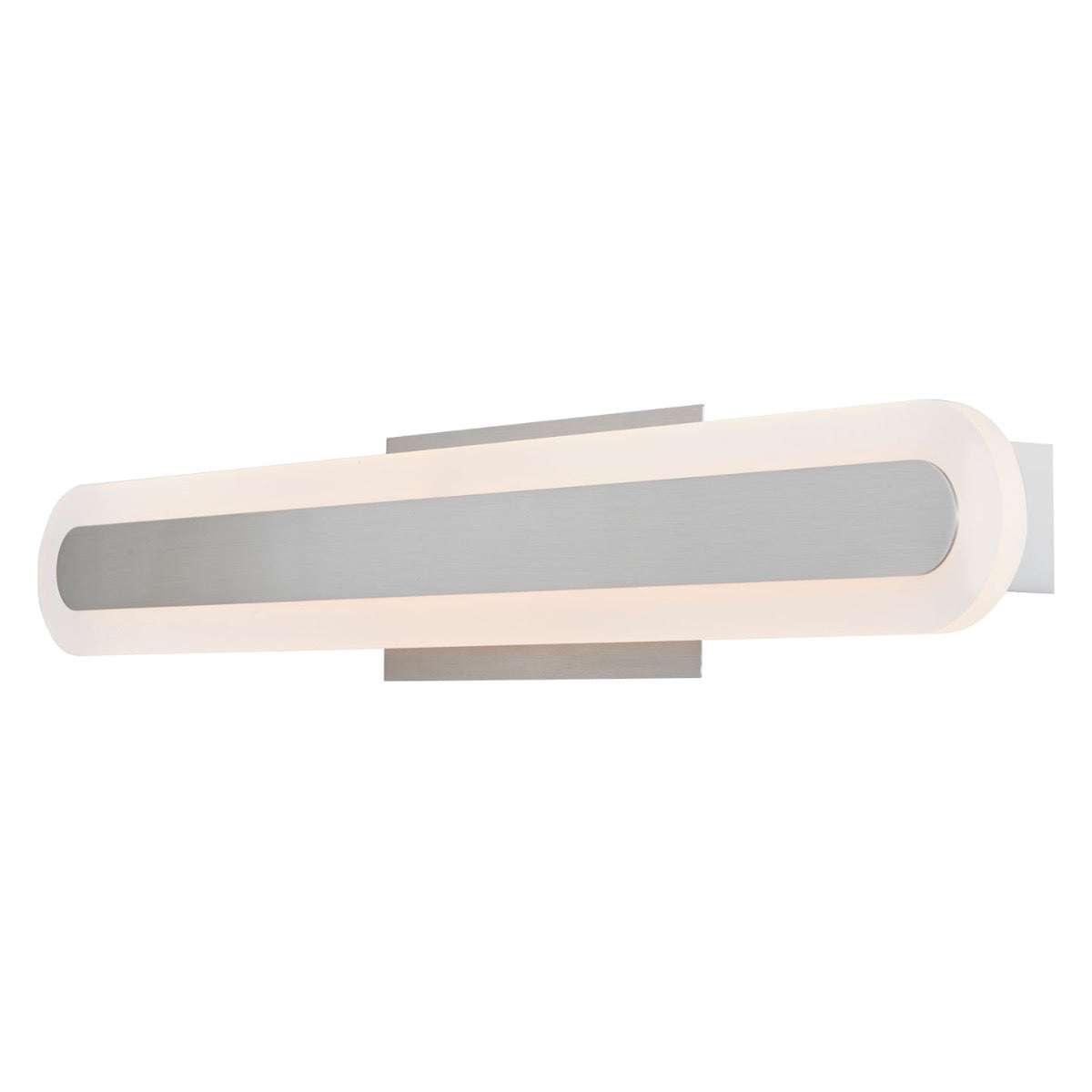 Abra Camy 12mm Solid Acrylic Wall Vanity Brushed Nickel