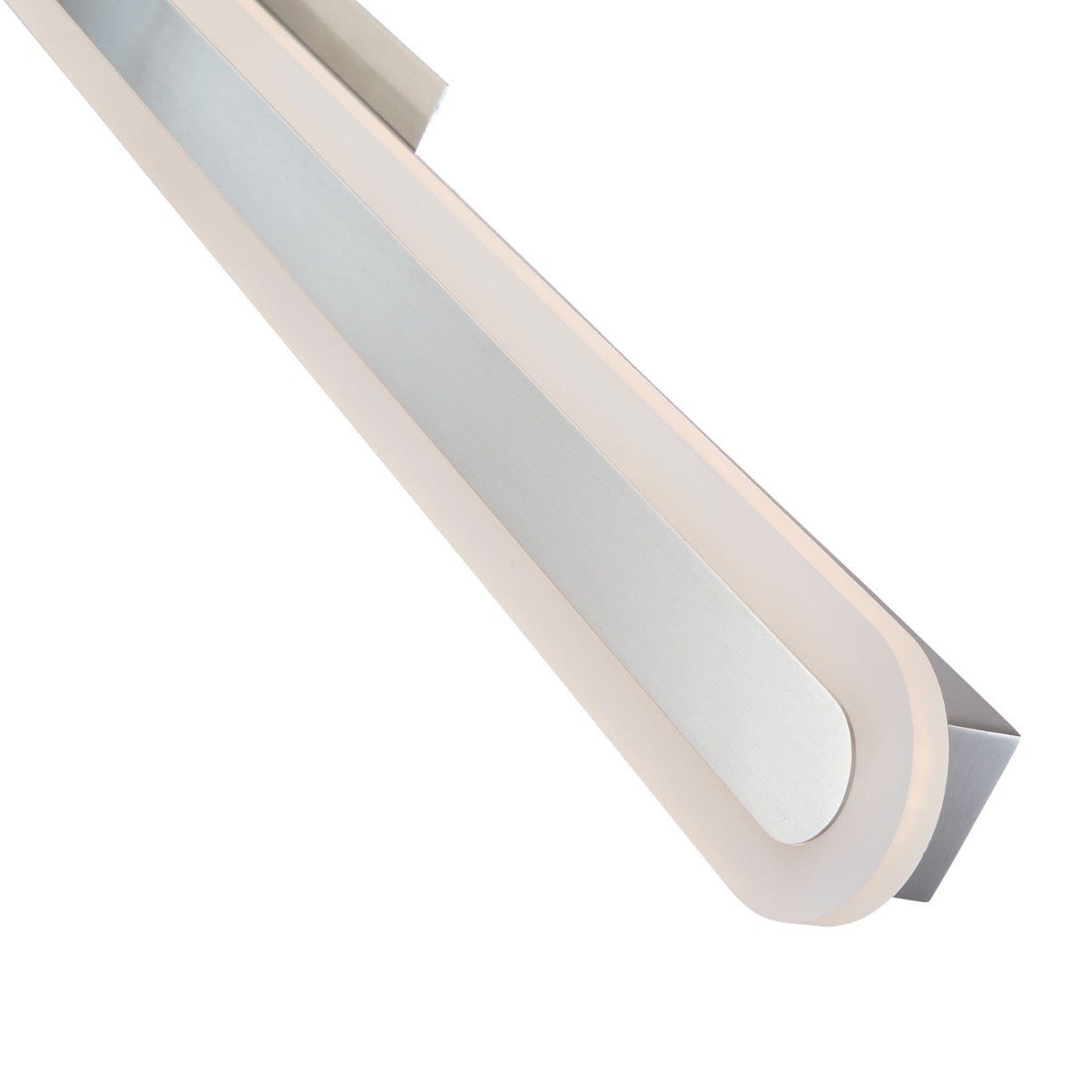 Abra Camy 12mm Solid Acrylic Wall Vanity Brushed Nickel