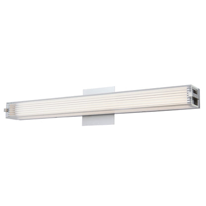 Abra 20175WV Macie bathroom vanity light with textured ribbed square glass construction for residential and commercial interiors