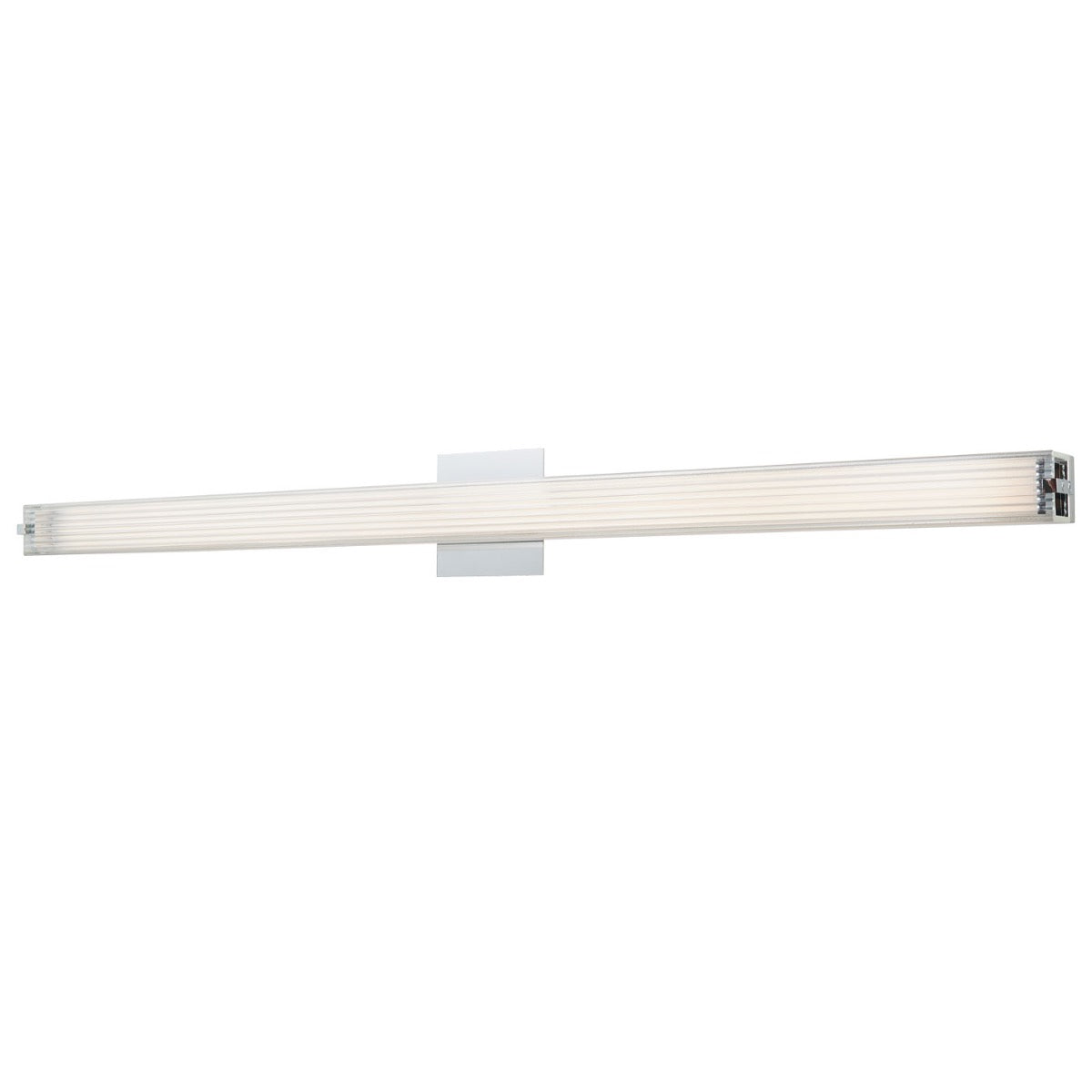 Abra Macie Ribbed Square Glass Vanity Brushed Nickel