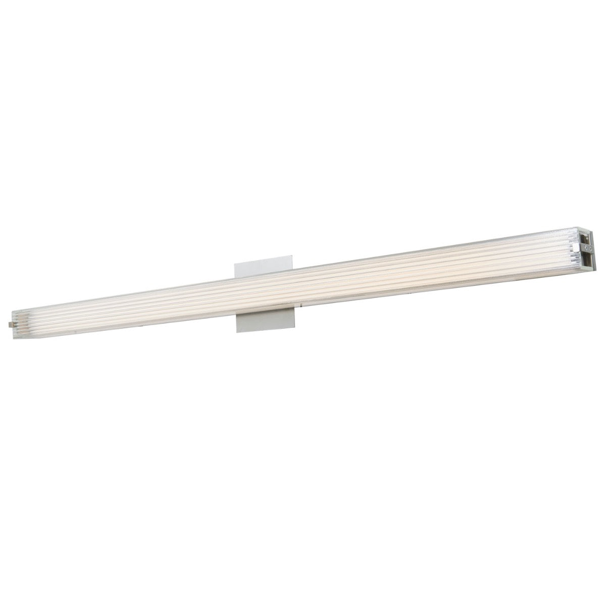 Abra Macie Ribbed Square Glass Vanity Chrome