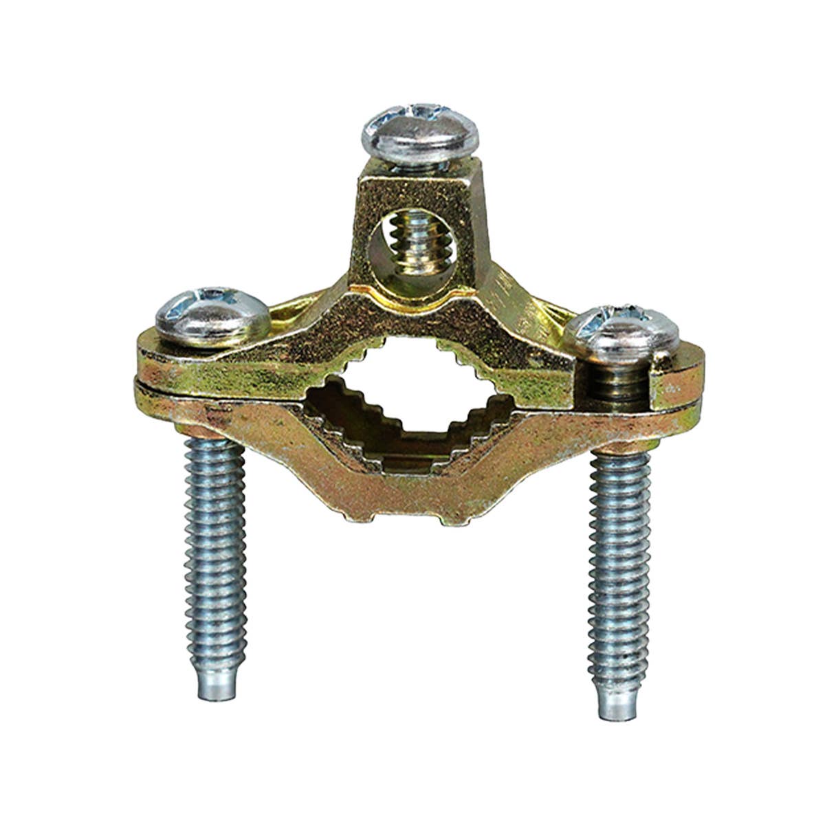 Dottie 20B Dottie 1/2 in to 1 in Pressure Cast Brass Plated Bare Ground Clamp 20B
