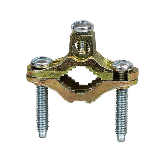 Dottie 20B Dottie 1/2 in to 1 in Pressure Cast Brass Plated Bare Ground Clamp 20B