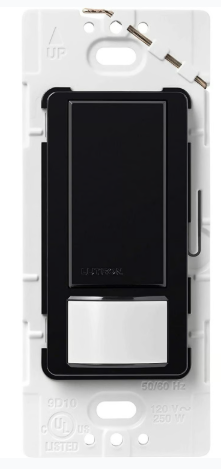 Lutron Maestro vacancy sensor switch in Black