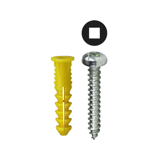 Dottie 2AKDD Dottie #10 Yellow Wing Conical Anchor Kit w/ Pan Head Square Drive Screws 2AKDD