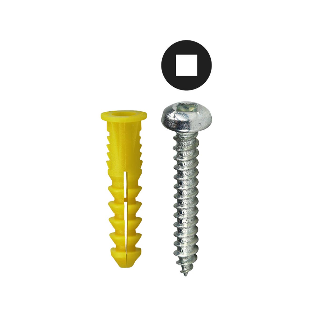 Dottie 2AKDD Dottie #10 Yellow Wing Conical Anchor Kit With Pan Head Square Drive Screws 2AKDD