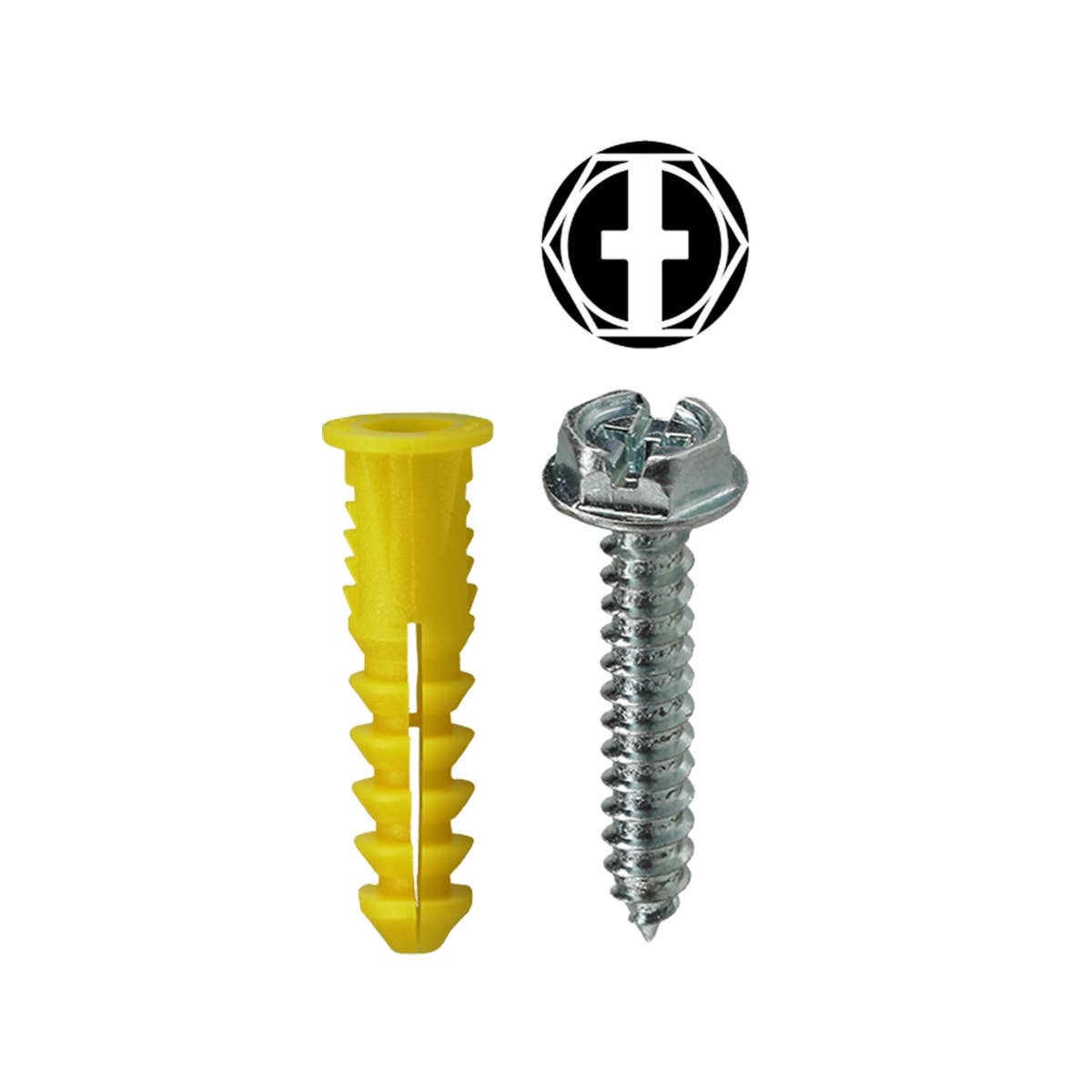 Dottie 2AKHXTP Dottie #10 Yellow Wing Conical Anchor Kit w/ Hex Head Combo Drive Screws Tuff Pack 2AKHXTP