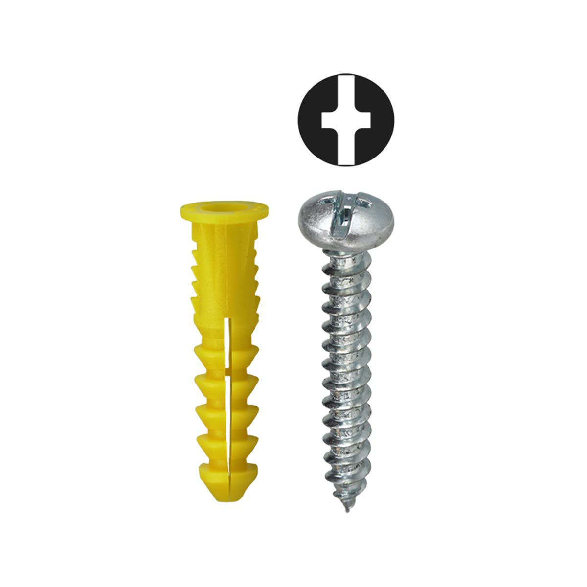 Dottie 2AK Dottie #10 Yellow Wing Conical Anchor Kit w/ Pan Head Combo Drive Screws 2AK