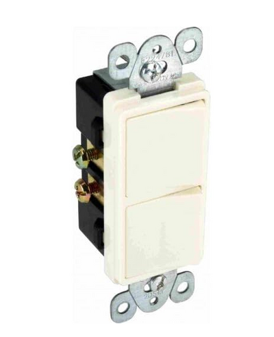 Orbit 15A Double Combination Decorator Switch Almond 2DS15A