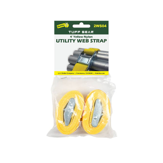 Dottie 2WS04 Dottie 4' Yellow Nylon Web Straps (2 Pack) 2WS04