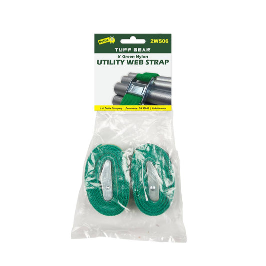 Dottie 2WS06 Dottie 6 ft Green Nylon Web Straps 2 Pack 2WS06