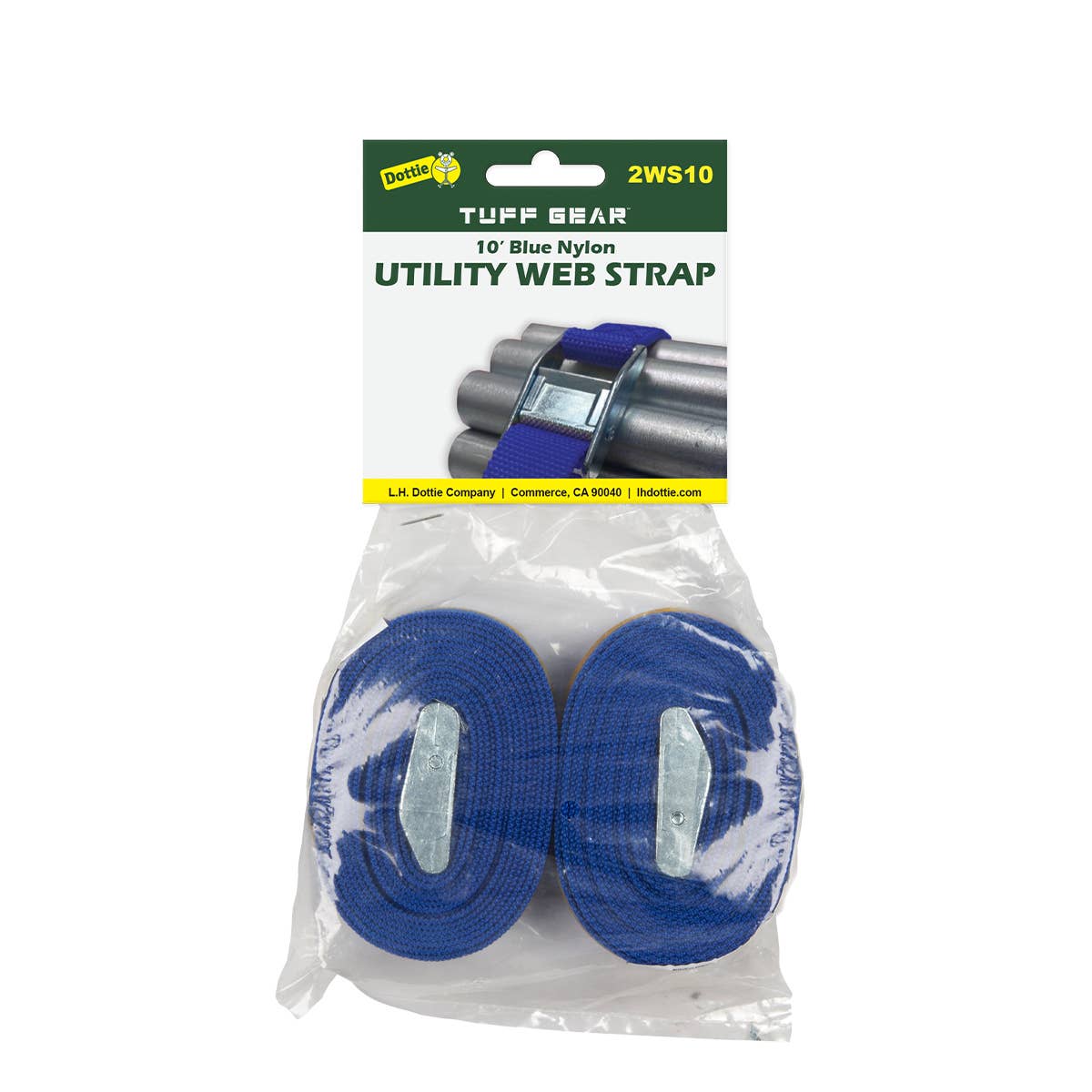 Dottie 2WS10 Dottie 10' Blue Nylon Web Straps (2 Pack) 2WS10