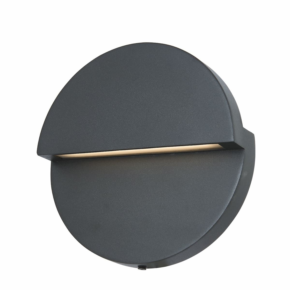 Modern 8-inch round wall sconce with dual up and down light beams