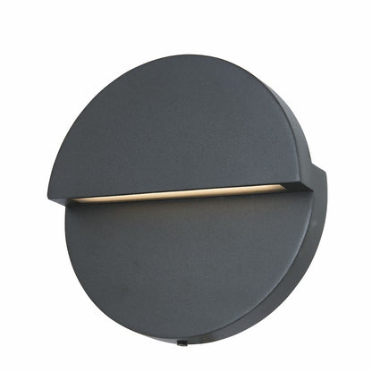 Modern 8-inch round wall sconce with dual up and down light beams