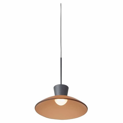 Abra Lighting Horizon 10168PN LED pendant with decorative glass shade, matte black finish and modern Uni-Jack plug design