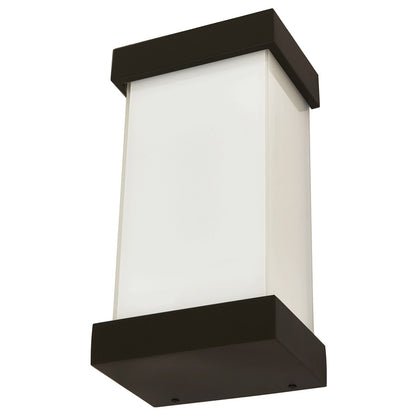Abra Loki 50012ODW outdoor LED wall light featuring sleek mitered glass for modern residential and commercial exteriors