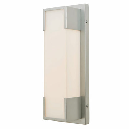 Abra Titon 50044ODW outdoor wall light featuring miter glass construction and contemporary architectural styling