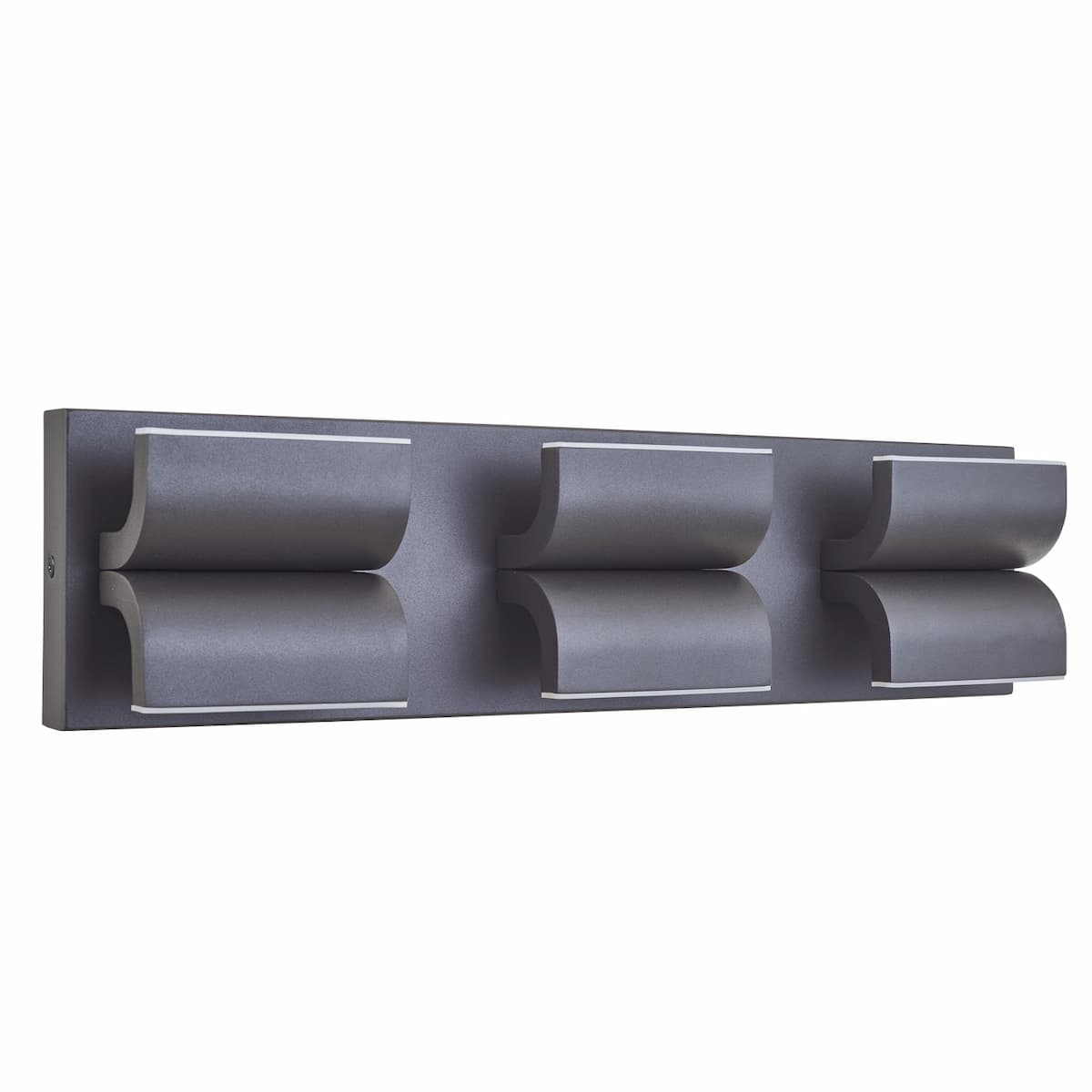 Abra 50075ODW Willow 6 light curved aluminum wall fixture for wet locations