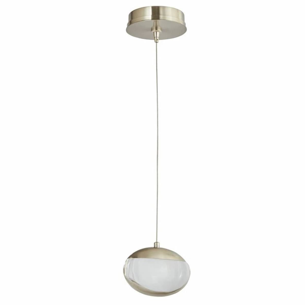 Abra Athena 10061PN teardrop crystal glass pendant light with included canopy and driver for elegant modern interiors