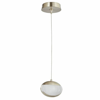 Abra Athena 10061PN teardrop crystal glass pendant light with included canopy and driver for elegant modern interiors