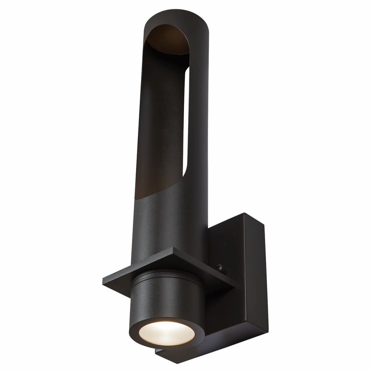 Abra Beacon wet location twin light featuring dual adjustable rotational shades for modern exterior wall lighting
