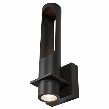 Abra Beacon wet location twin light featuring dual adjustable rotational shades for modern exterior wall lighting