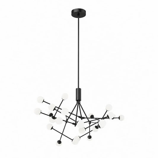 Kuzco Moto CH97139-BK-UNV 39-inch LED chandelier with black finish and sculptural constellation-inspired design