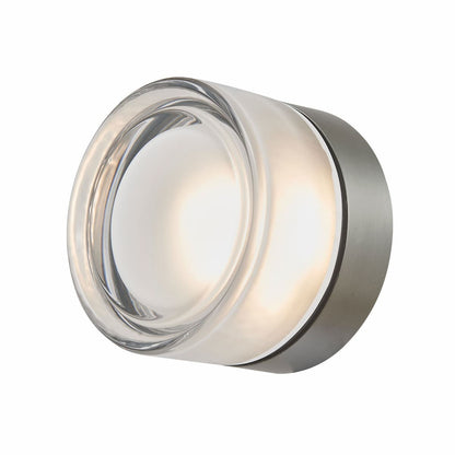 Abra Elf 30002FM wall and ceiling light featuring an indented solid glass design for elegant ambient illumination