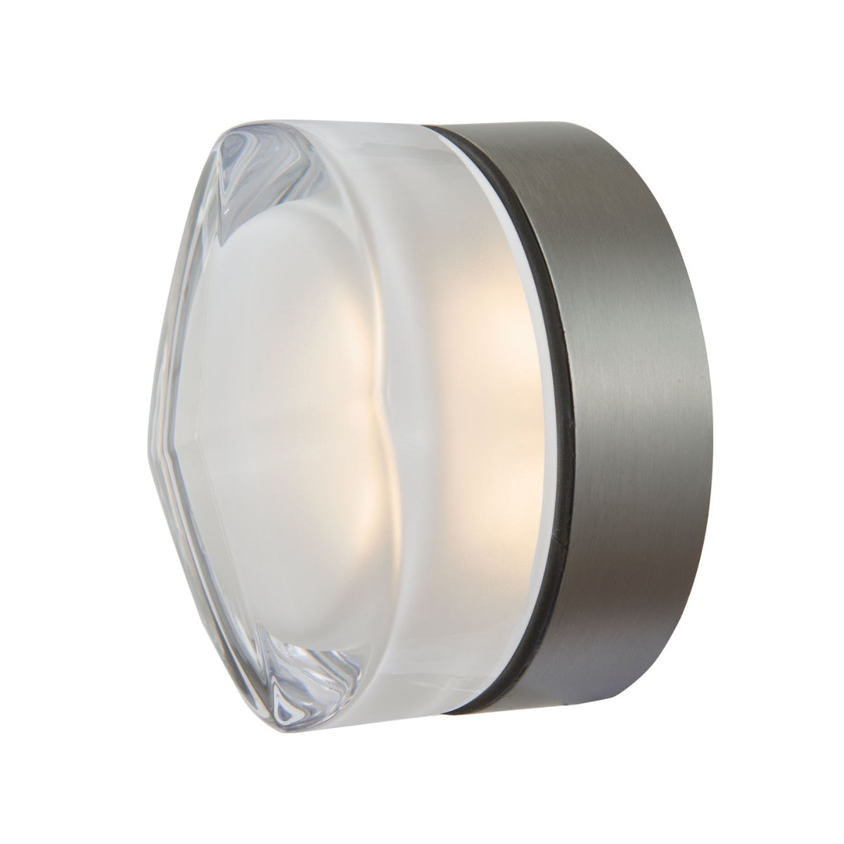 Abra Elf Wet Location Patterned Glass Wall or Ceiling Fixture Anodized Aluminum