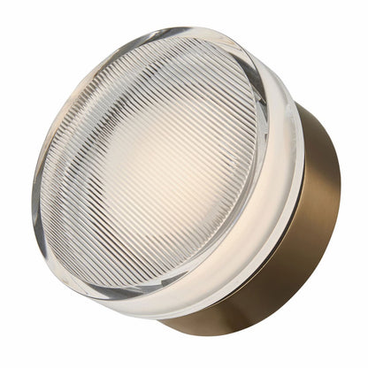 Abra Elf 30005FM wet location striped crystal glass wall or ceiling fixture for modern indoor and outdoor lighting