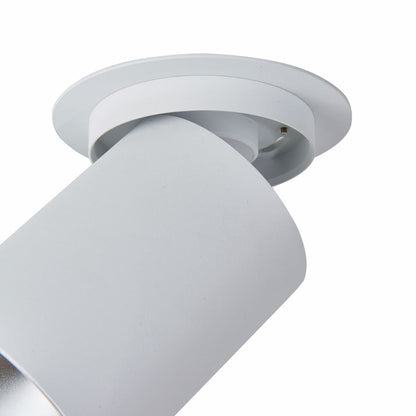 Modern Abra Arc rotating spotlight fixture with pivoting LED heads and honeycomb filter for kitchens, galleries, and living spaces