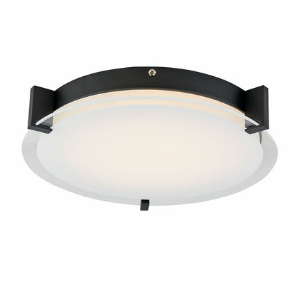 Abra Matrix 30010FM flat round glass low-profile flush mount ceiling light for modern interior lighting