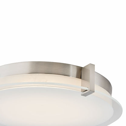 Abra 30010FM Matrix LED flush mount ceiling light with minimalist round glass design for residential and commercial interiors