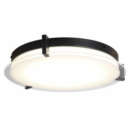 Abra Matrix 30011FM 13.8-inch flat round glass low-profile flush mount ceiling light for modern interior lighting