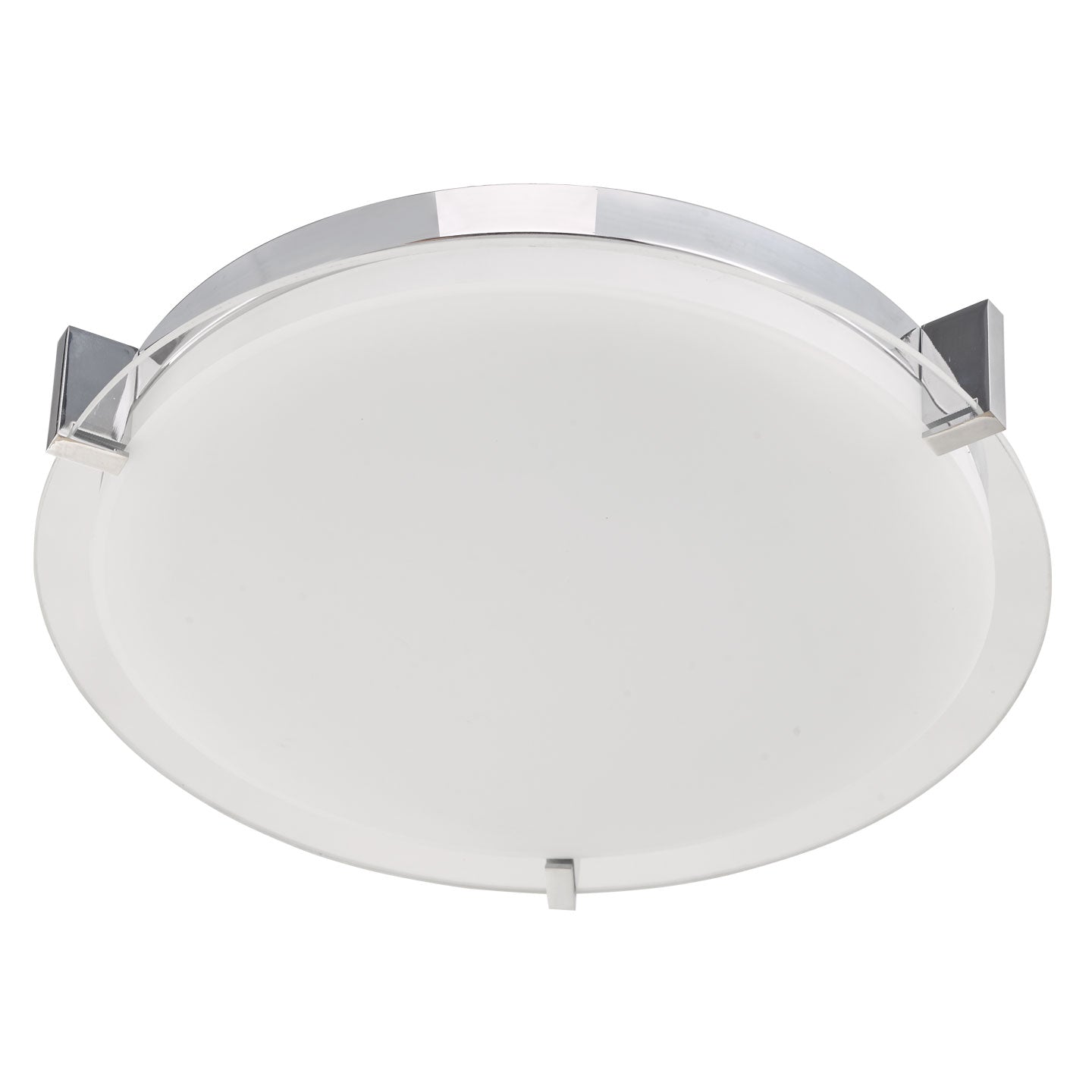 Abra Matrix Flat Round Glass Low profile Flushmount Chrome