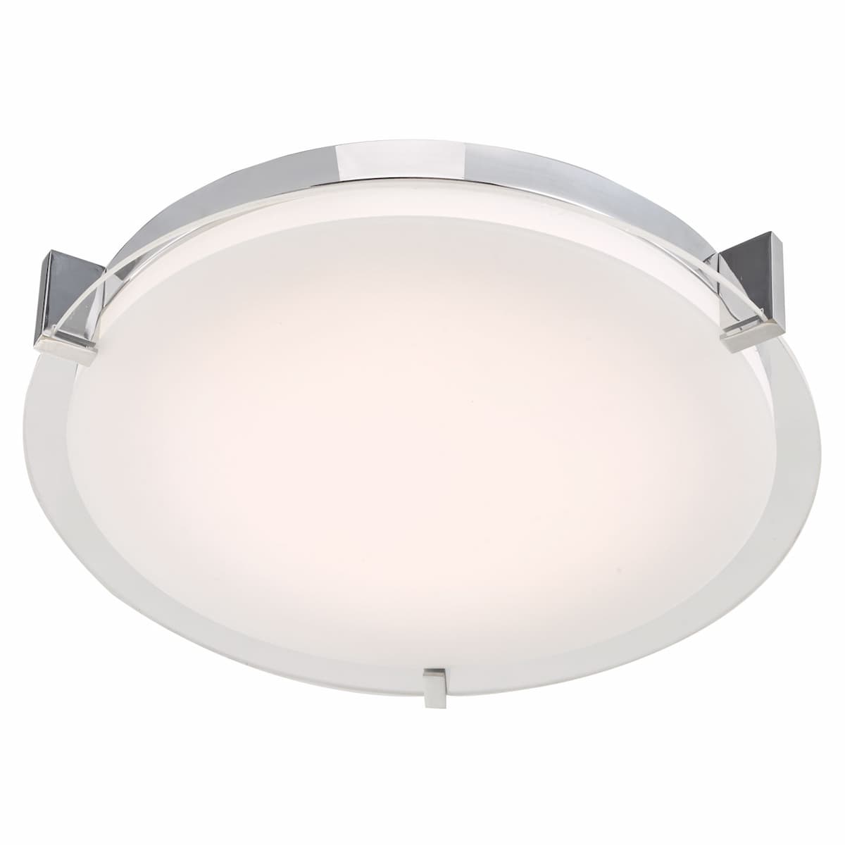 Abra 30011FM Matrix LED flush mount ceiling light with minimalist circular glass design for residential and commercial interiors