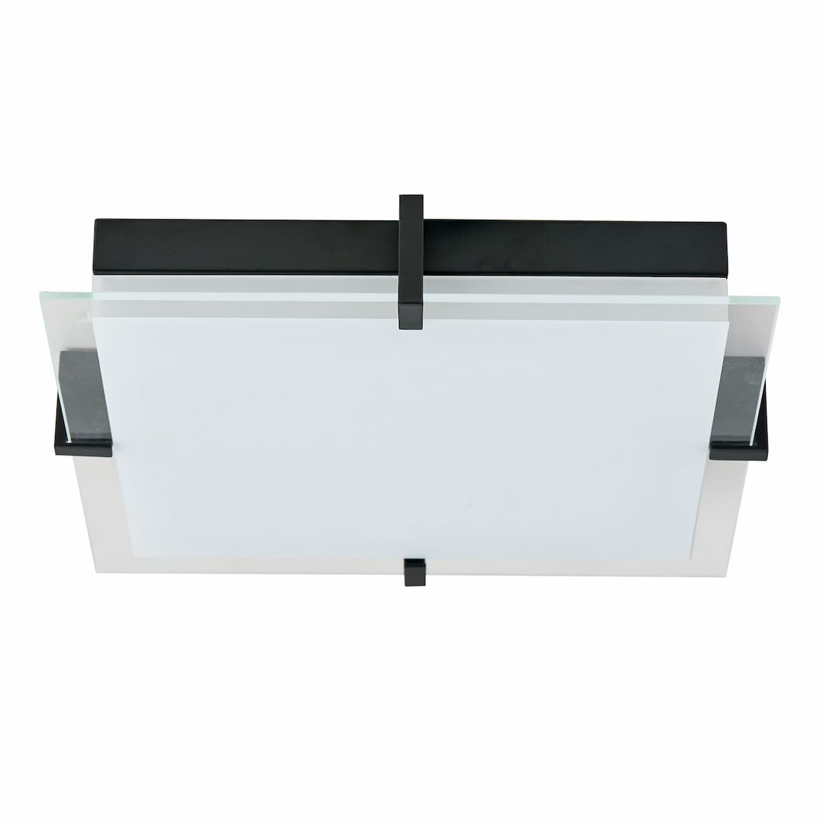 Abra Matrix 30012FM 12.2-inch flat square glass low-profile flush mount ceiling light for modern interior lighting