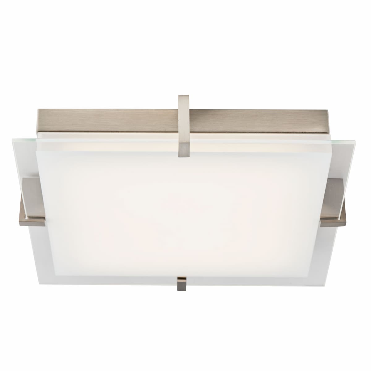 Abra 30012FM Matrix LED flush mount ceiling light with minimalist square glass design for residential and commercial interiors