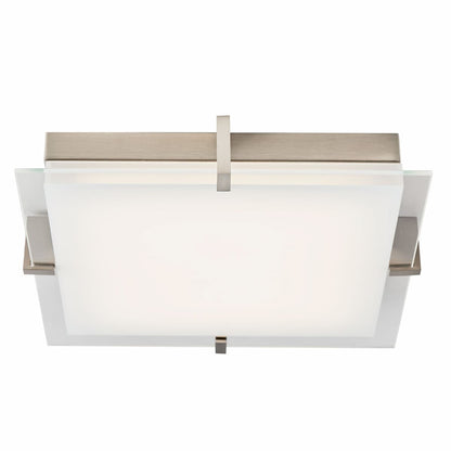 Abra 30012FM Matrix LED flush mount ceiling light with minimalist square glass design for residential and commercial interiors