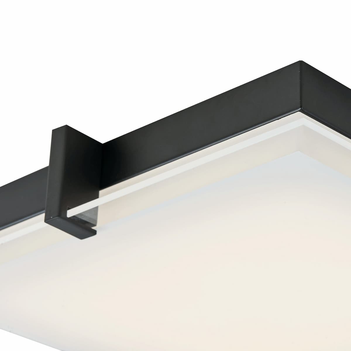Abra Matrix 30013FM low-profile flush mount ceiling fixture featuring a flat square glass diffuser and sleek contemporary design