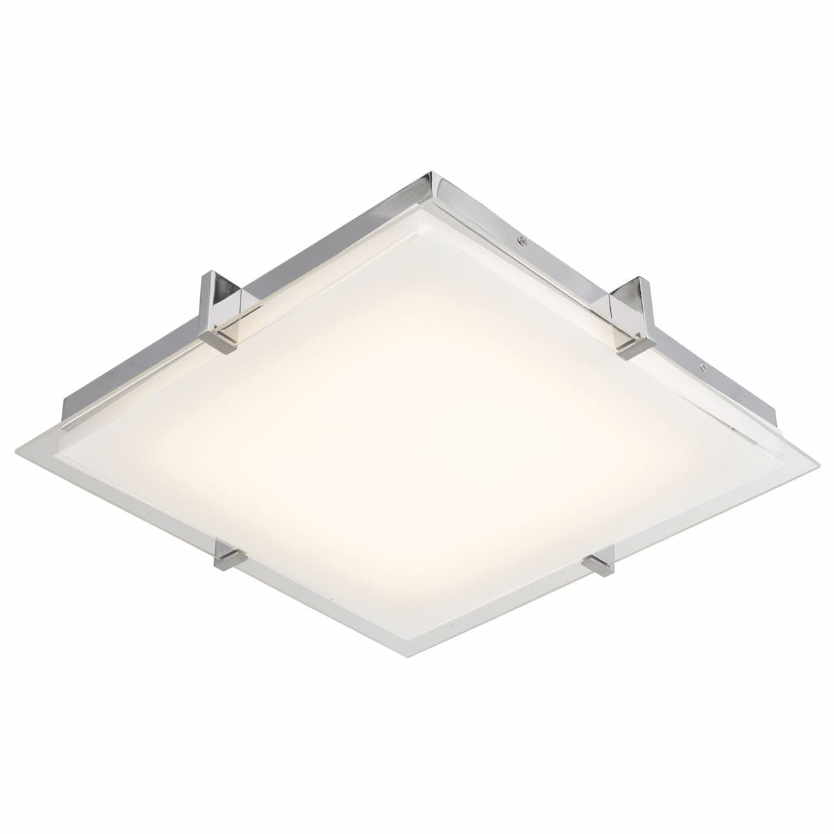 Abra Matrix 30013FM contemporary low-profile flush mount light with elegant square glass diffuser for stylish interior ceiling illumination