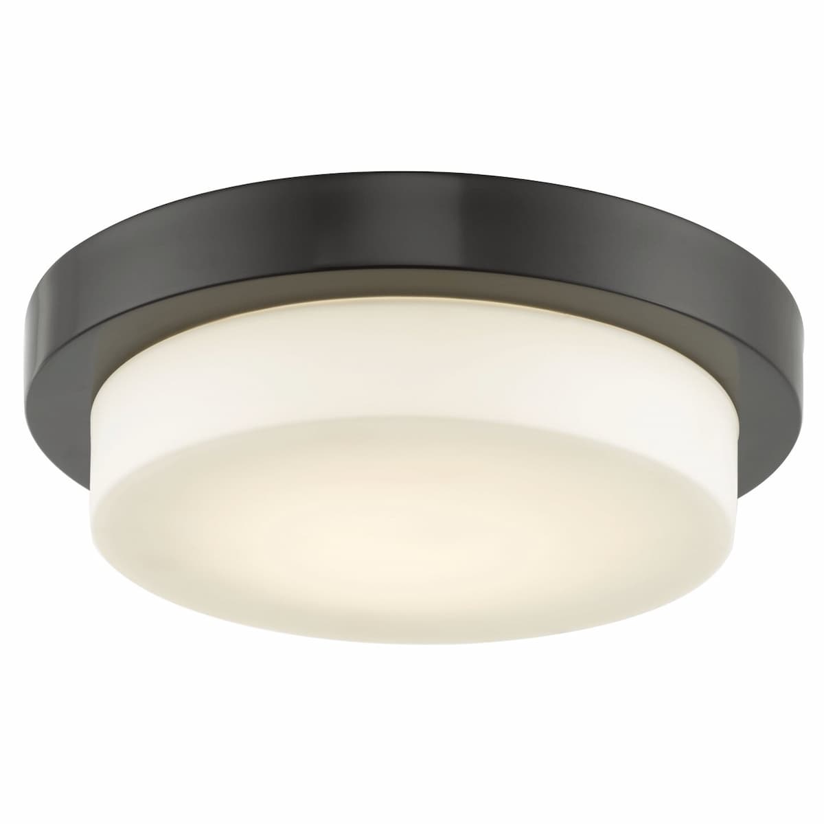 Abra Step 30014FM 11-inch stepped opal glass flush mount ceiling light with high-output dimmable LED for modern interiors