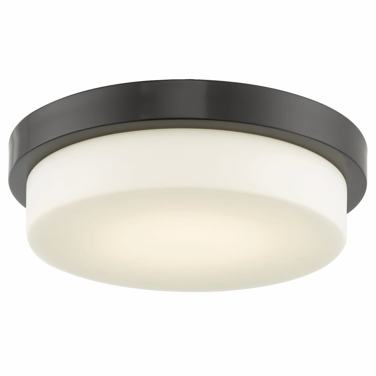Abra Step 30015FM 13-inch stepped opal glass flush mount ceiling light with high-output dimmable LED for modern interiors