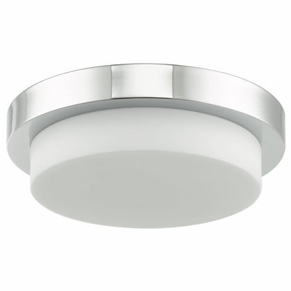 Abra 30015FM Step 13-inch LED flush mount ceiling light with elegant stepped opal glass design for residential and commercial interiors