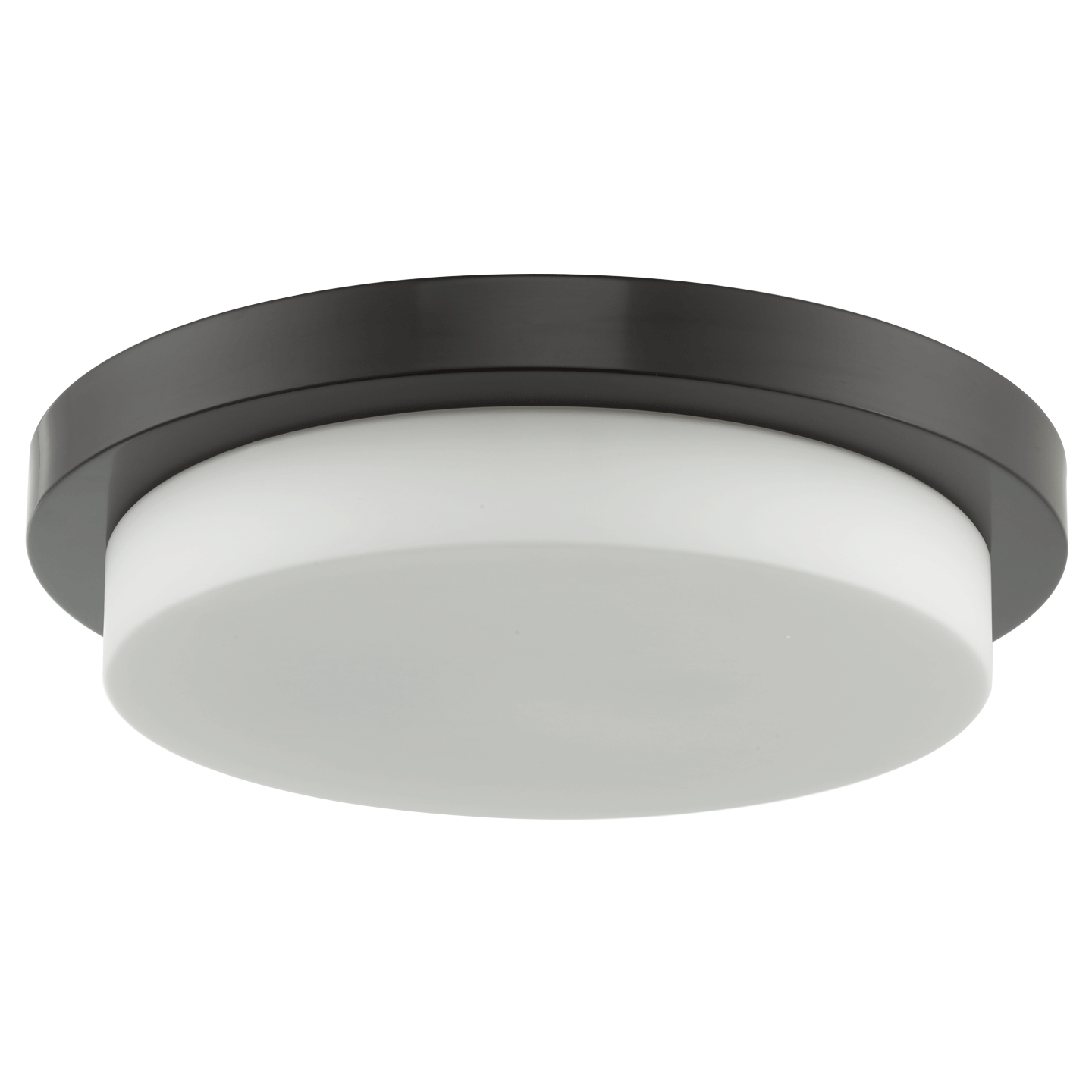 Abra Step 16" Stepped Opal Glass Flushmount with High Output Dimmable LED Bronze