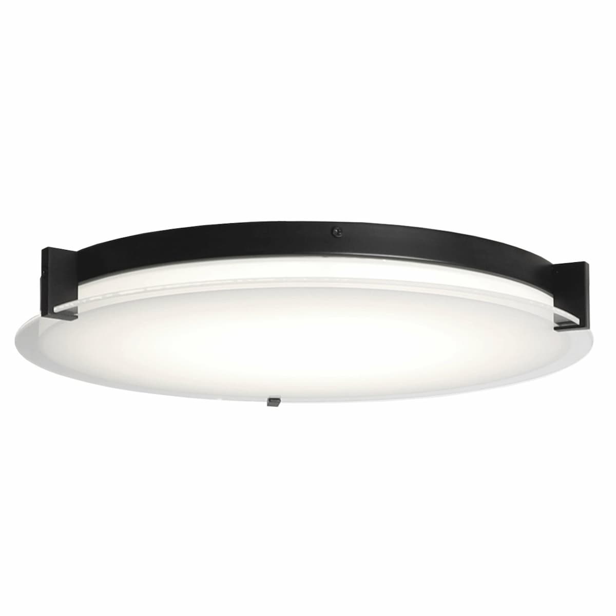 Abra Matrix 30018FM 18-inch flat round glass low-profile flush mount ceiling light for modern interior lighting