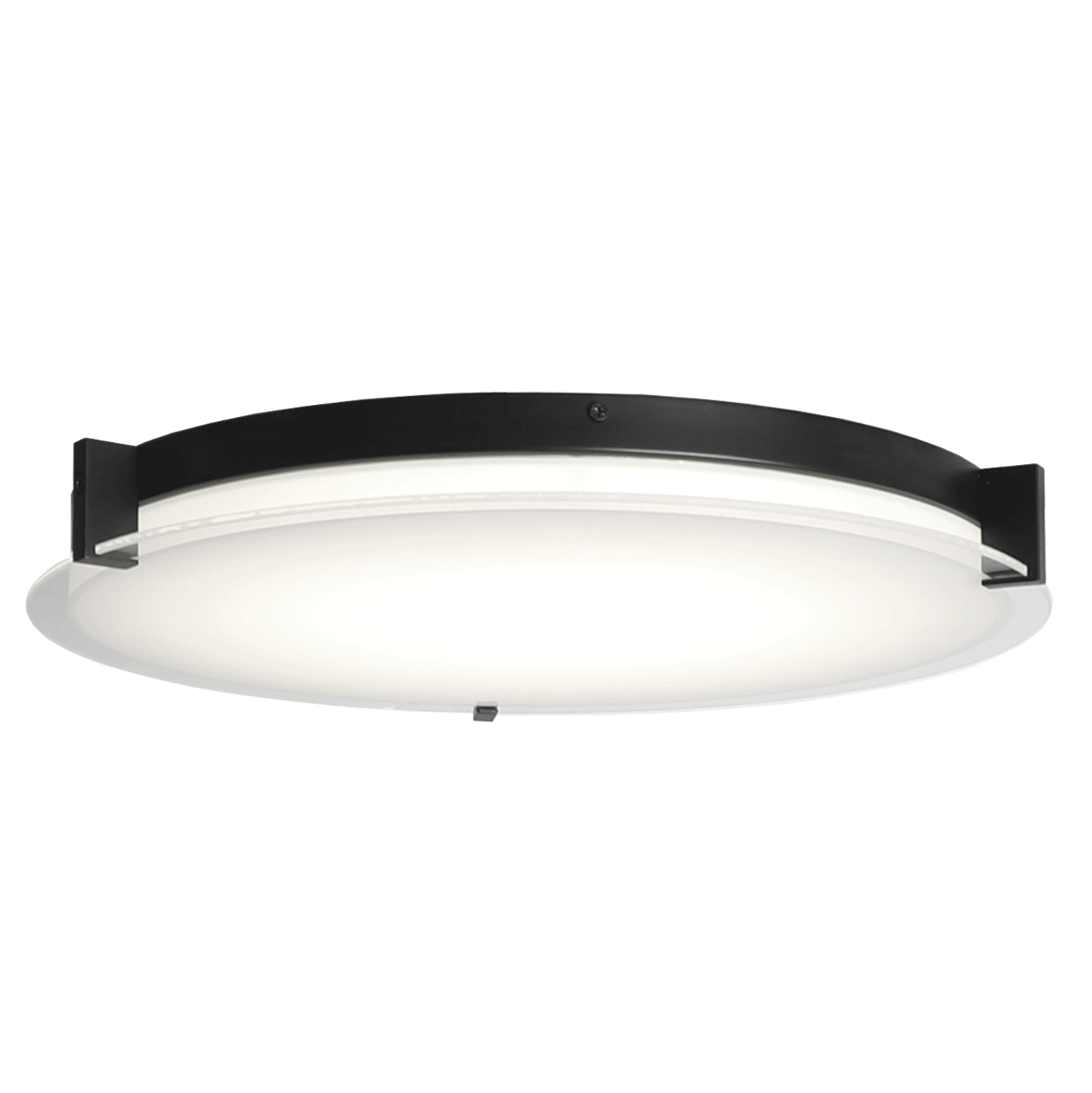 Abra Matrix Flat Round Glass Low profile Flushmount Black